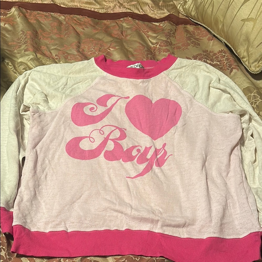 Wildfox sweatshirt with graphic design and contrasting trim